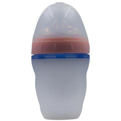 China Sucking For Babies Boy And Girls Customized Bottle Newborn Baby Feeding 100% Safe Hygienic Silicone Anti-Flatulence Anti-Drop Baby Silicone Nipple Bottle for sale