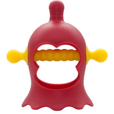 China Easy-to-Grip Custom Desig Four Color Medical Grade Silicone Breast Form Silicone Baby Teether Toy for sale