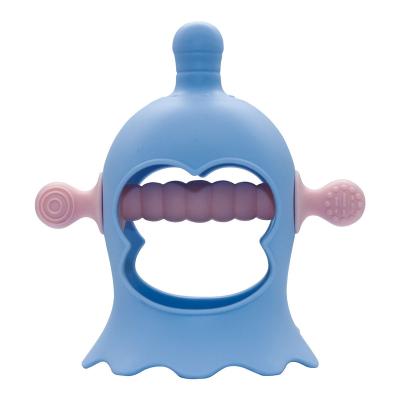 China Desig Mini Portable Handheld Safe Soft Easy-to-Grip Silicone Baby Chew Sensory Teeth Grinding Teething Baby Nipple Shape Silicone Teethers for sale