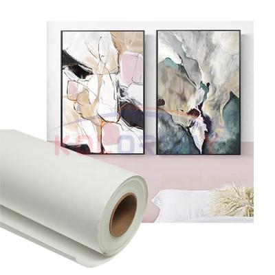 China Inkjet Printing New Developed Installation Support Coating Polyester Textured Paints Canvas Art On Canvases for sale