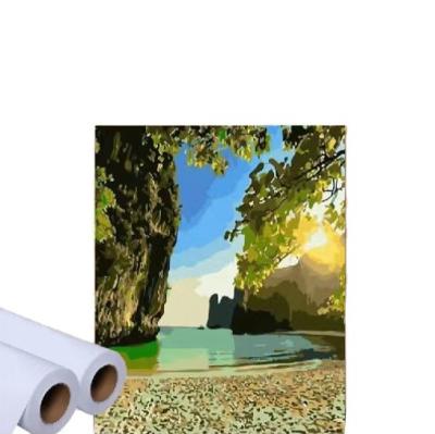 China Inkjet Printing Factory Direct Selling 390gsm Waterproof Poly-cotton Canvas Rolls Art Painting Canvas Flame Retardant for sale