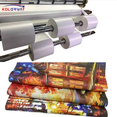 China Inkjet Printing Customized 100% Glossy 380gsm Cotton Printable Inkjet Artist Canvas Roll For Eco-solvent Solvent Latex UV Inks for sale