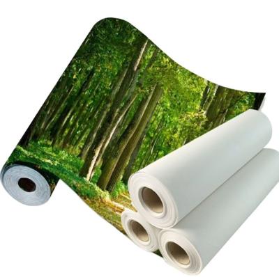 China Good Quality Modern Self Adhesive Vinyl Waterproof Painting Canvas For Inkjet Printing Polyester Canvas Roll for sale