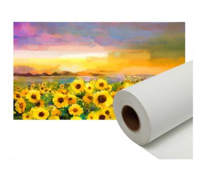 China Inkjet Printing Removable Self Adhesive Painting Canvas For Inkjet Printing Polyester Canvas Roll for sale