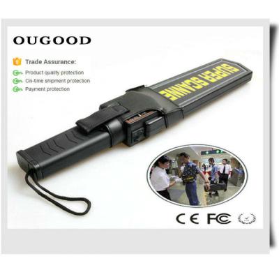 China 375g Rechargeable Handheld Metal Detector, Sensitive Airport Body Scanners with Visual Red / Green LED for sale