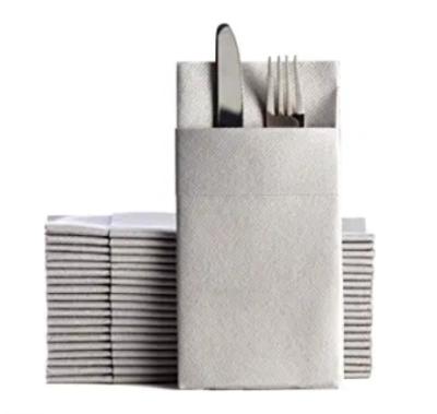 China Cutlery Airlaid Printed White Paper Napkin, Dinner Paper Napkins, Tissue Like Hand Towel Napkins for sale