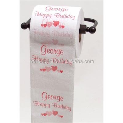 China Virgin Wood Pulp Male Names Above Printed 25th Anniversary Toilet Paper Personalized for sale