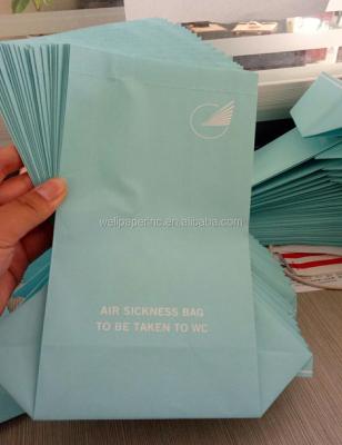 China Disposable Flexo Printing Pe Laminated Airsickness Vomit Paper Bag for sale