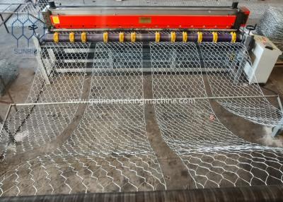 China Automatic Gabion Mesh Box Making Machine PLC Control 105 X 1250mm Mesh For Flood Control/River for sale