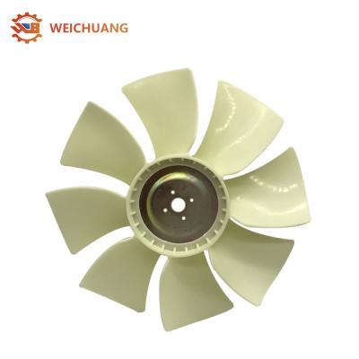 China Excavator excavator spare parts fan blade for 4BG1 SH120 EX120 EX130 SY135 SK120 for sale