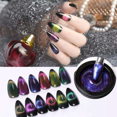 China 6 Colors Cat Eye Gel Polish Free Fast Drying Sample Customize UV ​​Gel Polish Private Label Lacquer Nail Gel Polish for sale