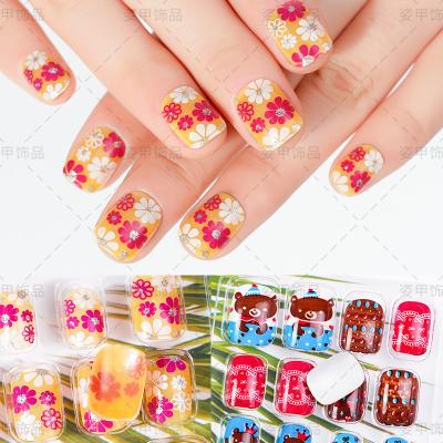 China Easy Apply Picture Cute Kid New Arrival Cartoon Acrylic False Nail Press On Nails For Kids Fake Nails for sale