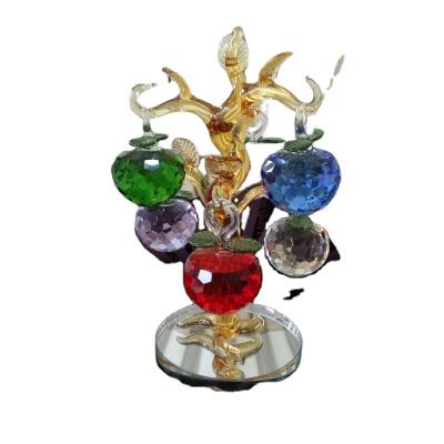 China Europe Newlywed Wedding Gifts Living Room TV Wine Cabinet Decorations Exquisite Home Furniture Crystal Apple Fortune Money Tree for sale