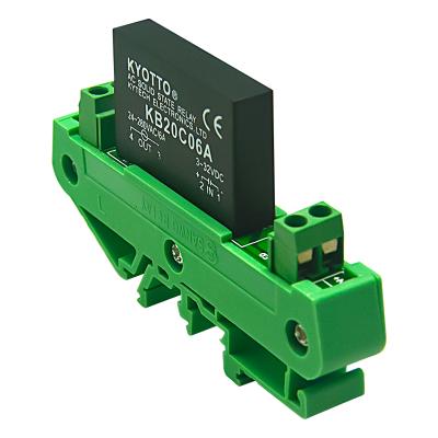 China Sealed 1 Channel Solid State Relay AC Power Supply Control Module 3-32VDC High Trigger Voltage and Trigger KB20C06A Rail Installation for sale