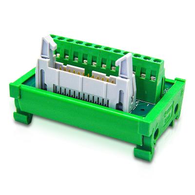 China Rail Type Relay Terminal Block Module Relay Junction Box IDC-C Socket Terminal Block PLC Relay Terminal Station DIN > A.W.G. 30 for sale