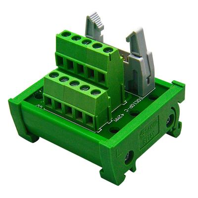 China Factory Price 10P 14P 16P MIL IDC Connection DIN Rail Wiring IDC Horn Terminal Block Module 1A Adapter Panel PC () for sale