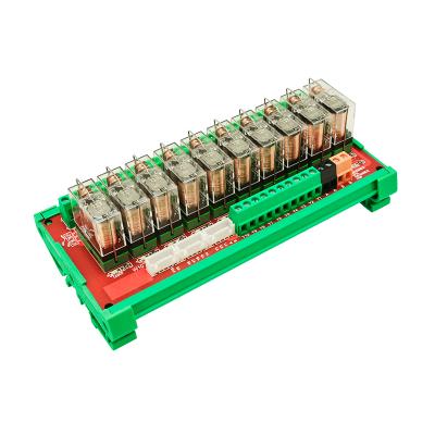 China OEM sealed production and development custom 10 channel 12V electromagnetic relay module high and low board processing for sale