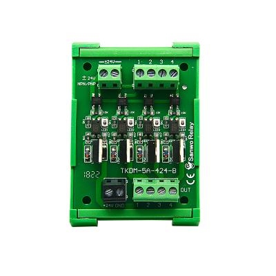 China Bond 4 Channel 5A DC PLC Output Amplifier Panel Control Module with Non-contact Optical Coupler Isolation High-Low Level Trigger for sale