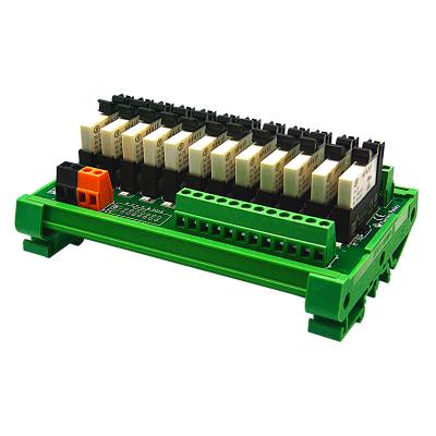 China Factory direct sales Hongfa relay module 12 channel 6A PLC output amplifier sealed ultra-thin board control DC5V/DC12V/DC24V one open for sale