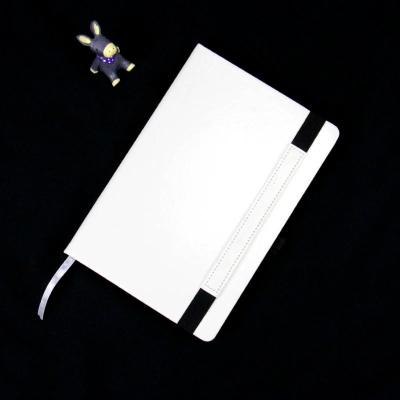 China High quality white PU leather waterproof notebook hardcover book notebook, line eco notebook for sale