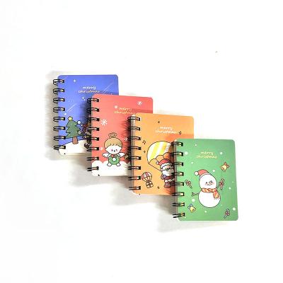 China Hot Sale Kawaii A7 Mini Pocket Coil Bound Spiral Notebook Christmas Spiral Gift for sale