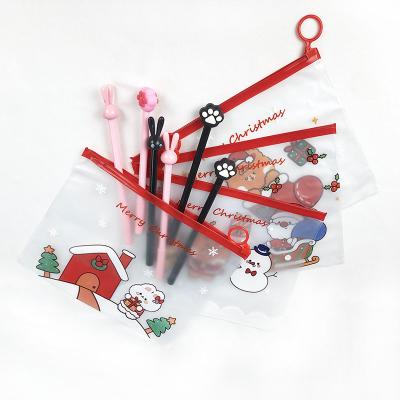 China PVC Christmas Series Custom Design PVC File Folder Plastic Document Bag for sale