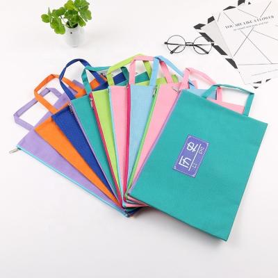 China Waterproof Envelope A4 Zipper Cheap Students Matters Colorful Document File Bag for sale