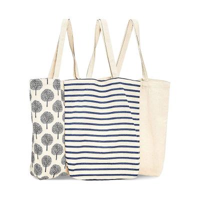 China Safety Grocery Cotton Canvas Reusable Cloth Tote Bags for sale