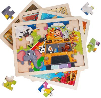 China Hot Selling Safe Intelligence Customized Kids Puzzles Animals Training Puzzles For Children for sale