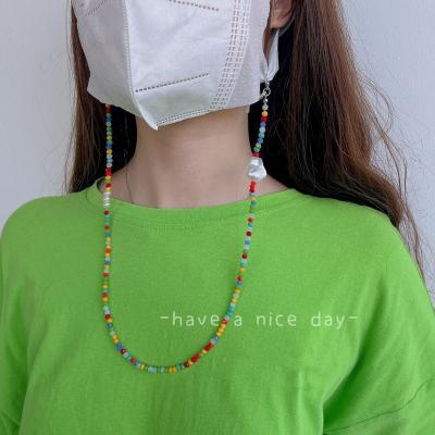 China Korean Style Lanyard Necklace Eyeglasses Chain Mask Acrylic Beaded Chain/New Style Korean Minimalist Candy Color for sale