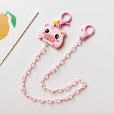 China New Cartoon Acrylic Pinkpig Lanyard Mask Chain Eyeglasses Chain Acrylic for sale