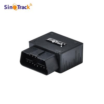 China Black Sinotrack ST-902 Tracker Car GSM OBD2 Vehicle Mini Plug Play OBD GPS Tracking Device Free Monitoring Web and APP for sale