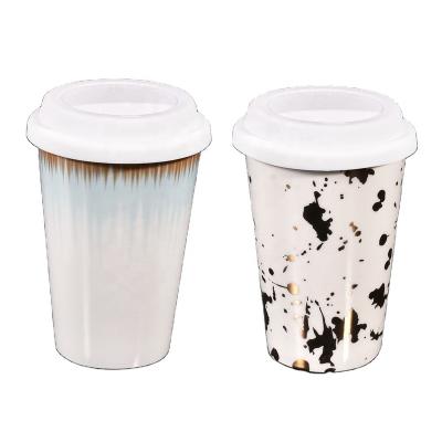 China Sustainable Hot Sale New Bone China Travel Customized Coffee Mug With Lid Porcelain Cup for sale