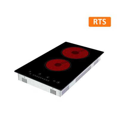 China Metal Domino Appliances 110V Double Dish Electric Glass Ceramic Infrared Cooker for sale