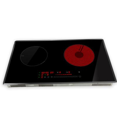 China Hotel Induction Combo With Hybrid Radiant Cooker Induction Cooktop Double Burners for sale