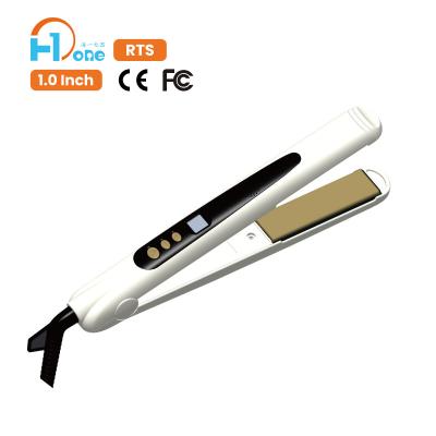 China Hotel Aluminum / Flat Titanium Rohs CE Certificated Hair Styling Flat Iron 1 Inch With MCH Heating Elements 36 Months 150~240C 35W-45W for sale