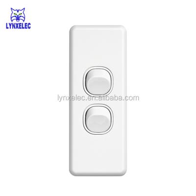 China Australia Standard Residential 2 Gang Architrave Mini Slim Switch for sale