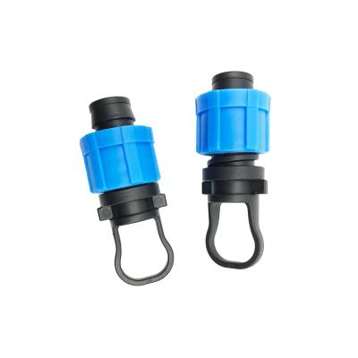 China Eco Friendly 16mm Drip Tape Connector Plastic Irrigation Fittings Drip Tape Socket for sale