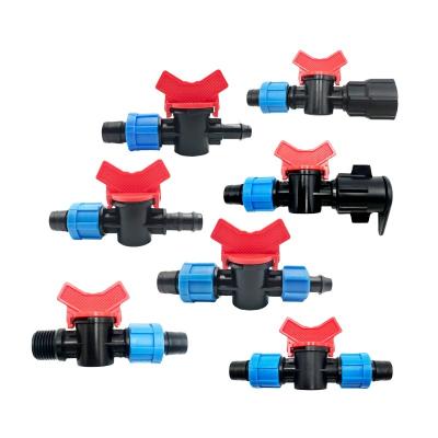 China Universal Mini Valve 16mm Eco-friendly High Quality Locknut Band Drip Adapter Irrigation Use Fittings for sale