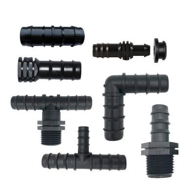 China Durable PE Pipe Barb Connector Garden Micro Drip Irrigation Hose Pipe Connector for Gardening Water System for sale