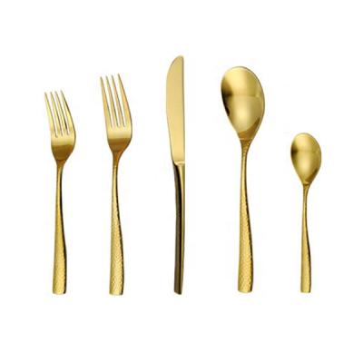 China Viable Flatware Sets Type Modern Gold Silverware, Gold Cutlery Knife Wedding Flatware Favor for sale