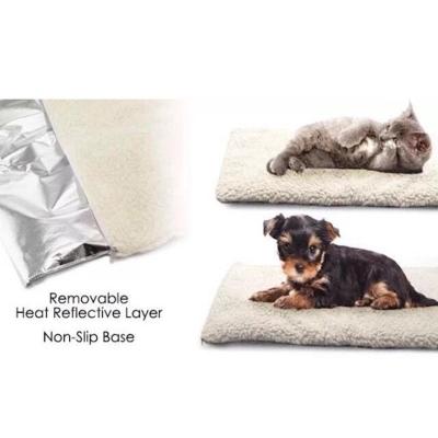 China Durable Self Heating Thermal Pet Cat Dog Bed Cushion Mat Super Warm Blanket Washable for sale