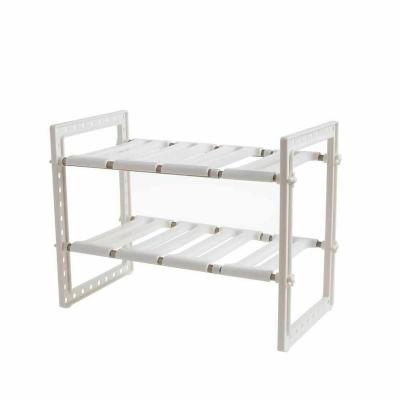 China Sustainable Kitchens Under Sink Storage Racks Shelf Double Layer Rack Cabinet Organizer for sale