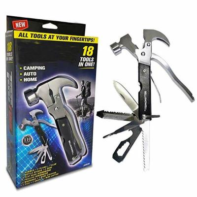 China Durable Outdoor Climbing Hammer, TAC Tool - 18 in 1 Multifunctional Stainless Steel Hammer for sale