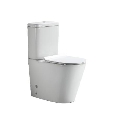 China Hot Sales Oval Siphonic Oval Closet Water-Saving Dual-Flow Dual Bowl Flush Sales WC Two-Piece Toilet for sale