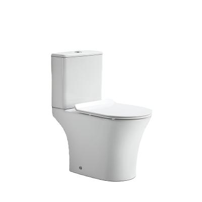 China Vitreous Two-Piece Floor Installation Double-Flow Hotel Toilet WC WC Watercloset Ceramic Design new high quality morden for sale