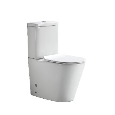 China AP8203 Double-Flow Contemporary Sanitary Ware P Trap Porcelain Toilet Porcelain WC Bowl Two Piece Bathroom Extended High Lavatory for sale