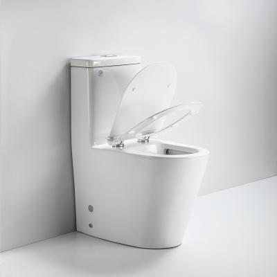 China Double-flow China Sanitary Ware Wc Bathroom Toilet Sale Ceramic Rimless One Piece Style for sale