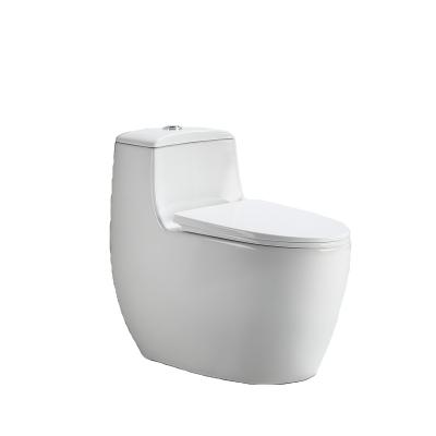 China Double-flow Design Creative Prefab Bathroom Modern One Piece Automatic Toilet Prices for sale