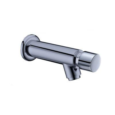 China Other Faucet Commercial Bathroom Chrome Plated Self Closing Water Saving Time Delay Wall Mounted Self Closing Basin Faucet for sale